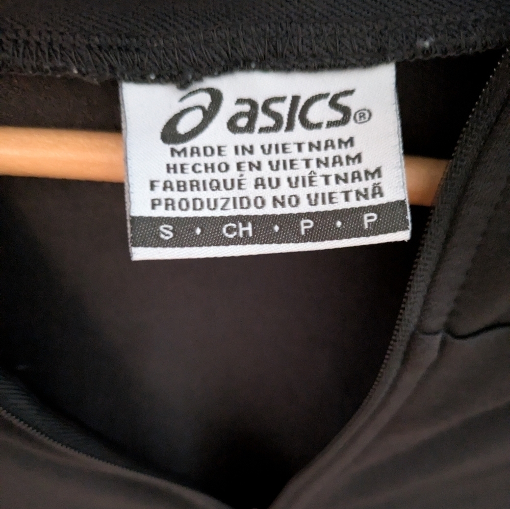 Asics Full Zip Hoodie w/ Thumb Holes Small Running Jacket w/ Pockets Windbreaker - Picture 5 of 5